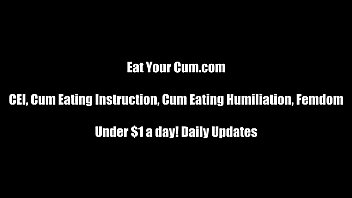 [Femdom POV, Fetish, Humiliation] Jerk Your Cock And Eat Mog Cum CEI